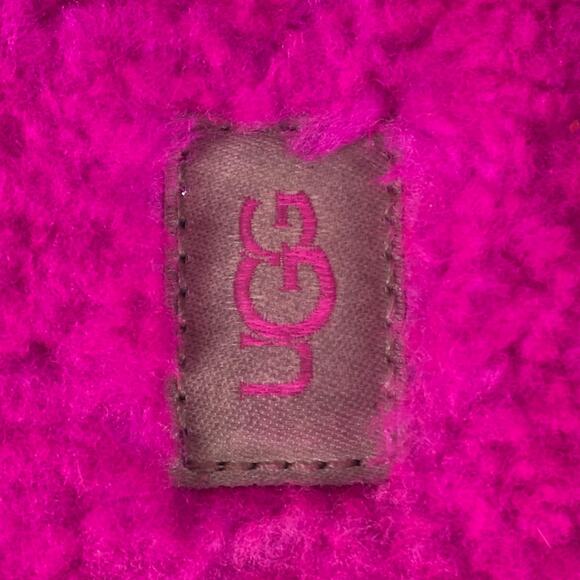 UGG GIRL’S FLUFF YEAH SLIDE – ROCK ROSE – SIZE US 13 – PLUSH SLIP-ON SANDAL - Picture 7 of 13